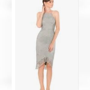 GB Gianni Bini Eyelah Lace High Low Dress